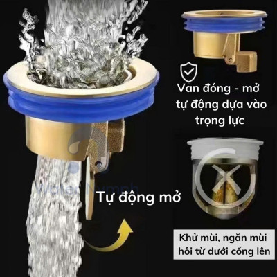 COMBO 2 Cái Nắp Đậy Cống Thoát Nước Nhà Tắm Bằng Đồng – Ngăn Mùi, Chống Côn Trùng Hiệu Quả