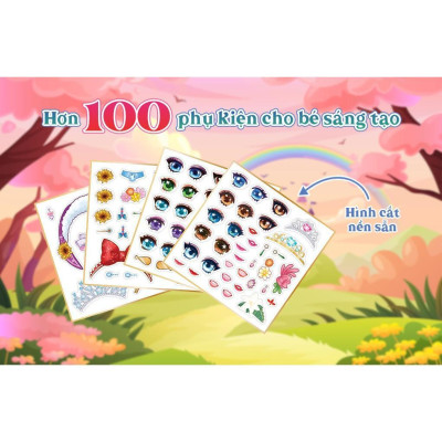 Sách - Trang Điểm Lily - Công Chúa Cổ Tích - Tô Màu Và Bóc Dán Hơn 100+ Stickers Xinh Đẹp Cho Bé Gái - Megabook
