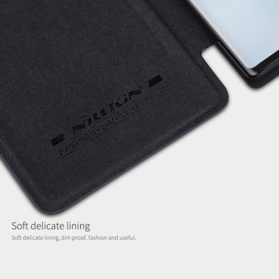 Bao da dành cho Samsung Galaxy Note 10 hiệu Nillkin Qin (Chất liệu da cao cấp, có ngăn đựng thẻ, mặt da siêu mềm mịn) - Hàng chính hãng