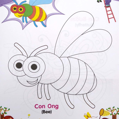Bé Tập Tô Màu Và Học Tiếng Anh Theo Chủ Đề - Bò Sát Và Côn Trùng