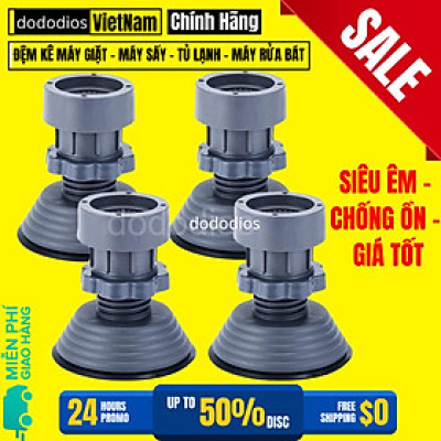 [Hàng VN xuất khẩu] Bộ 4 Chân Kê Chống Rung Máy Giặt 3T Chất Liệu Cao Su Cao Cấp - Chống Rung, Chống Ồn Máy Giặt