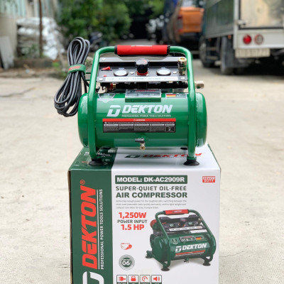 MÁY NÉN KHÍ KHÔNG DẦU 9L 1250W DEKTON DK-AC2909R - HÀNG CHÍNH HÃNG