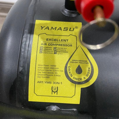 MÁY NÉN KHÍ SẠCH GIẢM ÂM 1490W 30 LÍT YMS-30N-1 YAMASU - HÀNG CHÍNH HÃNG