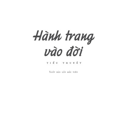 Hành Trang Vào Đời
