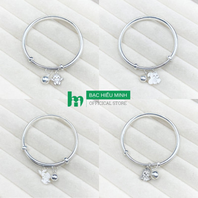 Lắc tay Cho Bé Bạc Ta Nguyên Chất S99 Mix Charm Chính Hãng Bạc Hiểu Minh LTE570