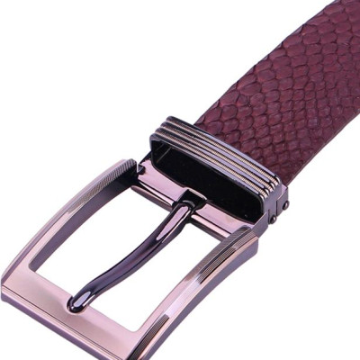 Thắt Lưng Nam Da Trăn Bản Lớn Đầu Kim Huy Hoàng HT4341 - Nâu