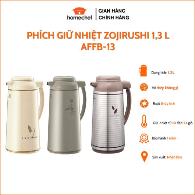 Phích giữ nhiệt Zojirushi AFFB-13 dt 1.3L, giữ nhiệt tốt, bảo hành 1 năm, sản xuất tại NHẬT BẢN |HÀNG cHÍNH hÃNG
