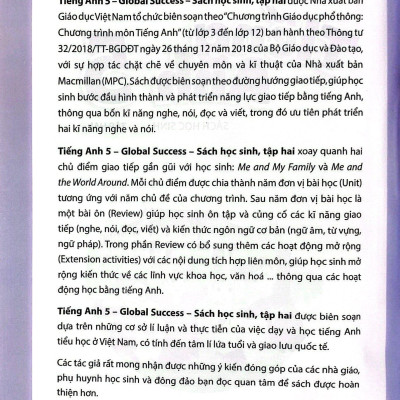 Global Success - Tiếng Anh 5 - Sách Học Sinh - Tập Hai (2024)