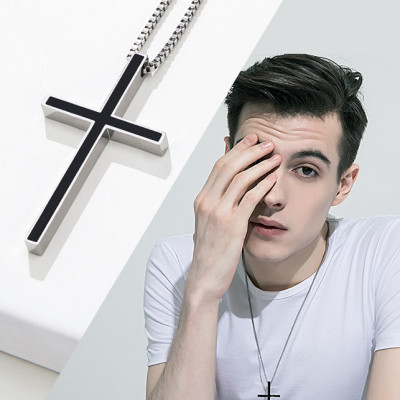 Mặt dây chuyền thánh giá MDC322 (Màu Đen)