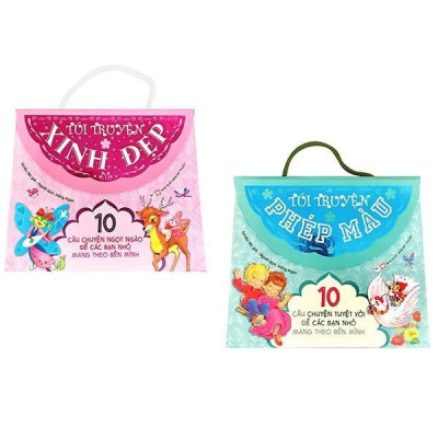 Sách - Túi Truyện Xinh Đẹp - 10 Câu Chuyện Tuyệt Vời Để Các Bạn Nhỏ Mang Theo Bên Mình - Túi Màu Hồng - Tân Việt Books