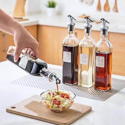 Vòi Rót Dầu Ô Liu, Nước Tương, Nước Mắm, Có Nắp Chặn Tiện Dụng Khi Nấu Ăn, Vòi Rót Rượu Nắp Cao Su Chắc Chắn