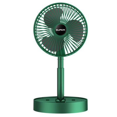 Quạt Tích Điện Để Bàn Mini Gấp Gọn - Xoay 360 Độ, 3 Tốc Độ, Pin Dung Lượng Lớn