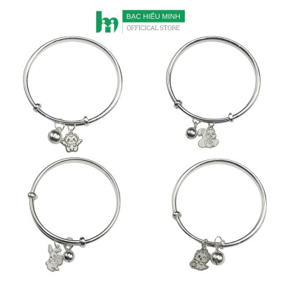 Lắc tay Cho Bé Bạc Ta Nguyên Chất S99 Mix Charm Chính Hãng Bạc Hiểu Minh LTE570