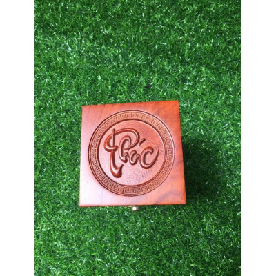 Hộp đựng trà đục tứ quý gỗ hương cao cấp