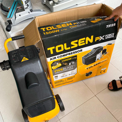 MÁY NÉN KHÍ CÓ DẦU 24L 1.500W TOLSEN 73125 - HÀNG CHÍNH HÃNG