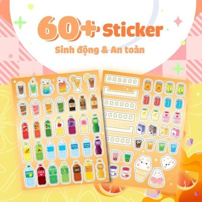Sách - Mua Hay Bán Khéo Cùng Thỏ Mimi Đồ Uống Mát Lạnh (Hơn 60 Stickers) - Megabook