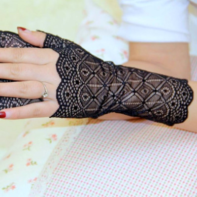 Găng tay Cô dâu và Dạ hội MS: 37624 (họa tiết ngẫu nhiên)