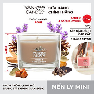 Nến ly mini Yankee Candle (37g) - Amber & Sandalwood