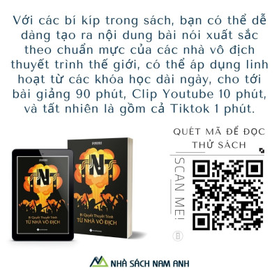 Sách - TNT: Bí Quyết Thuyết Trình Từ Nhà Vô Địch ( Tặng kèm 52 mẹo thuyết trình từ nhà vô địch) - Tác Giả Fususu