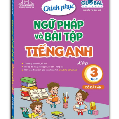 Sách - Combo 2c - GLOBAL SUCCESS - Chinh phục ngữ pháp và bài tập tiếng anh lớp 3 (có đáp án)