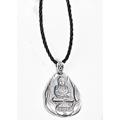 Mặt Dây Chuyền Bạc Đại Nhật Như Lai Tuổi Mùi, Thân Ngọc Quý Gemstones