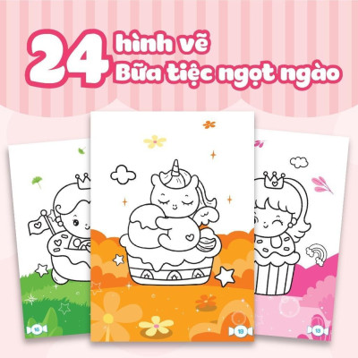 Sách - Tô Màu Diệu Kỳ - Bữa Tiệc Bánh Ngọt - Megabook