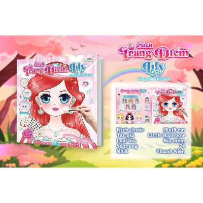Sách - Trang Điểm Lily - Công Chúa Cổ Tích - Tô Màu Và Bóc Dán Hơn 100+ Stickers Xinh Đẹp Cho Bé Gái - Megabook