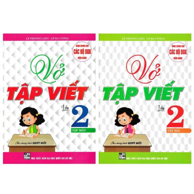 Sách - Combo Vở Tập Viết Lớp 2 (Tập 1+Tập 2) - Theo Chương Trình Giáo Dục Phổ Thông Mới (HA-MK)