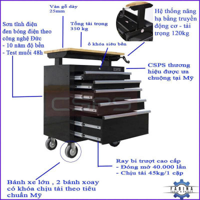 Tủ dụng cụ đồ nghề CSPS 7605 76 cm – 05 hộc kéo