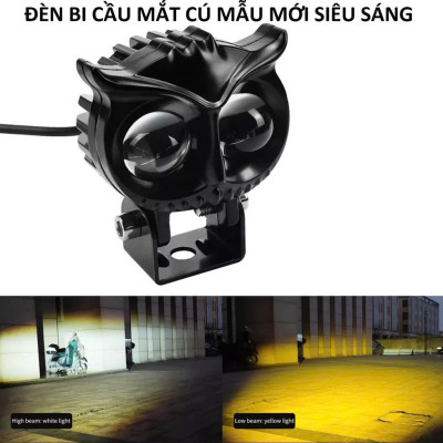 Đèn Trợ Sáng Cao Cấp: Mắt Cú X22 Pro 45W - Bi Cầu, Chống Nước, Lắp Đặt Cho Xe Máy và Ô Tô