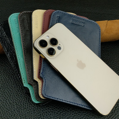 Bao da rút IONECASE điện thoại 15 Pro Max, 14 Pro Max, 13 Pro Max..Da Bò Thật mẫu 6