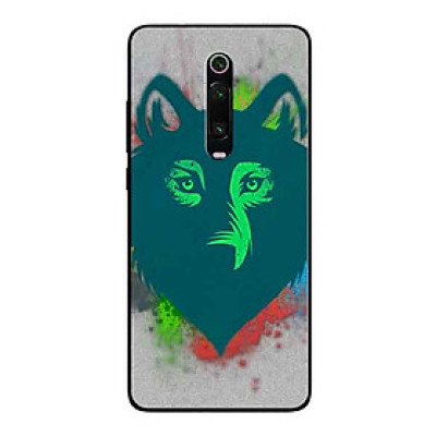 Ốp Lưng in cho Xiaomi Redmi K20 Pro Mẫu Chú Sói Nền Xám - Hàng Chính Hãng