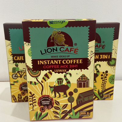 Combo 3 Hộp Cà Phê Sữa Hòa Tan 3in1 - LION Cafe - Thơm Ngon Đậm Vị ( 1 Hộp 20 que *18gram)