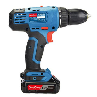 MÁY KHOAN - VẶN VÍT DÙNG PIN 12V 30NM DONGCHENG DCJZ20-10EM (GỒM 2 PIN 12V/2AH) - HÀNG CHÍNH HÃNG