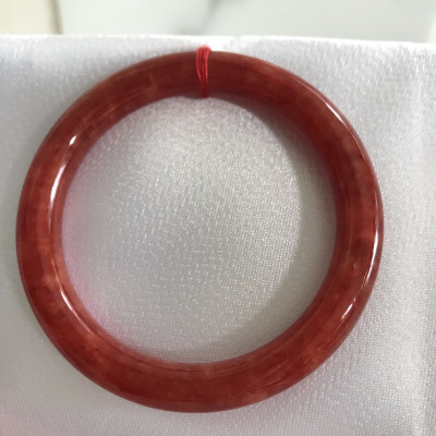 Vòng Cẩm Thạch Đỏ Đẹp A Ni 49mm x chột 7,5mm màu đỏ bông tươi sáng bóng đẹp nữ 45kg - 49kg đeo mệnh hỏa mệnh thổ đeo xuất sắc đẹp món quà tặng ý nghĩa ạ