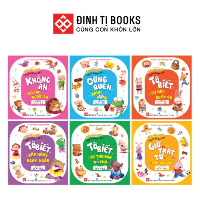 Sách Dán Hình Dạy Trẻ Thói Quen Tốt - Trọn Bộ 6 Tập Cho Bé 3 - 6 Tuổi - Đinh Tị Books