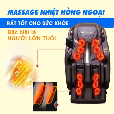Ghế Massage Lifesport LS-369, Ghế Massage 4D Có 12 Chương Trình Tự Động Và 6 Kỹ Thuật Điêu Luyện