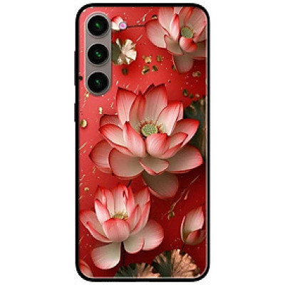 Ốp lưng cho Samsung S21 FE - S23 - S23 Plus - S23 Ultra - S24 - S24 Ultra - Sen Nền Đỏ - Hàng Chính Hãng
