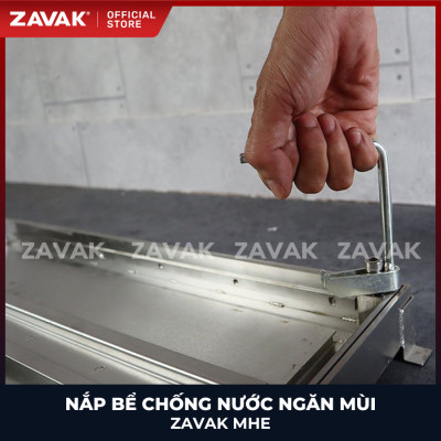 Nắp bể ngầm chống nước ngăn mùi inox ZAVAK MHE*-70 / KT 70x70cm, lát gạch 3cm, tải 400kg
