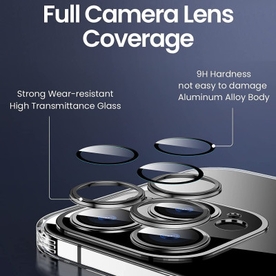 Ốp lưng cường lực camera trong suốt cho iPhone 13 Pro Max (6.7 inch) hiệu Likgus Lens Protection Case độ trong tuyệt đối, chống trầy xước, siêu mỏng 1.5mm - hàng nhập khẩu
