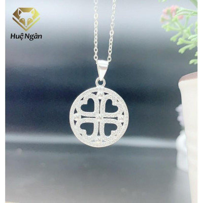 Dây chuyền bạc Ý 925 Huệ Ngân - Cỏ Bốn lá may mắn PP1427