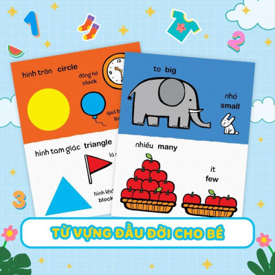 Sách - My First Numbers - Shapes - Colors - Sách Từ Vựng Đầu Đời Cho Bé - Megabook