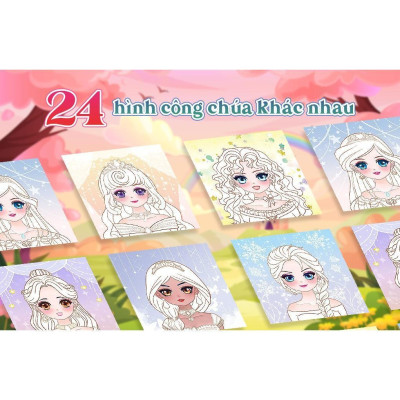 Sách - Trang Điểm Lily - Công Chúa Cổ Tích - Tô Màu Và Bóc Dán Hơn 100+ Stickers Xinh Đẹp Cho Bé Gái - Megabook