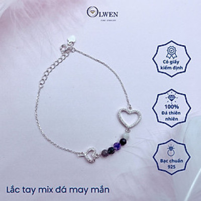 Lắc Tay Bạc Nữ S925 Mix Đá May Mắn BAC_B05