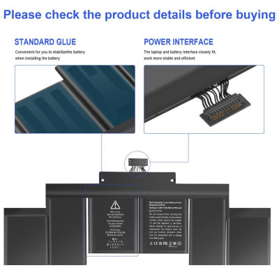 Pin A1618 Dành Tương Thích Cho Macbook Pro 15 Retina A1398 2015 TEEEMO PC Hàng Nhập Khẩu New Seal