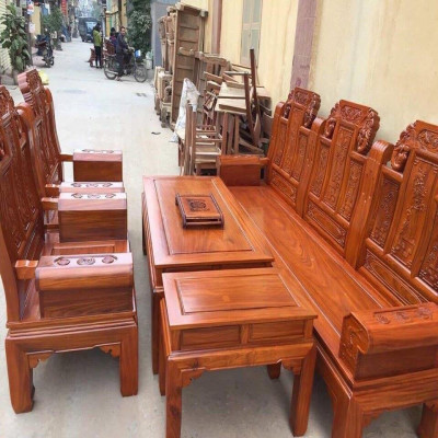Bộ bàn ghế Âu Á gỗ Gõ Đỏ