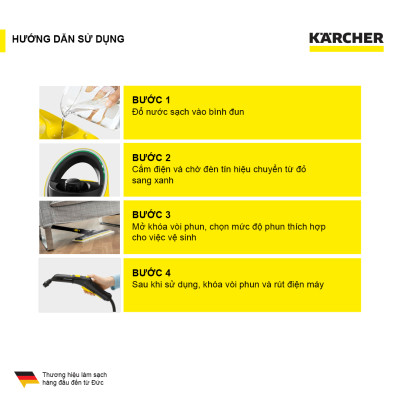 Máy làm sạch bằng hơi nước nóng Karcher SC 2 Deluxe easyfix