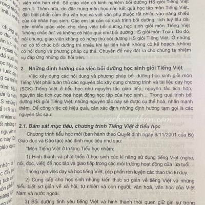 Sách Bồi Dưỡng Học Sinh Giỏi Tiếng Việt Ở Tiểu Học