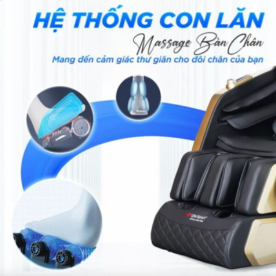 Ghế Massage Toàn Thân Lifesport LS-599, Con Lăn 5D Kết Hợp Massage Với Nhiệt Hồng Ngoại, Trị Liệu Chuyên Sâu