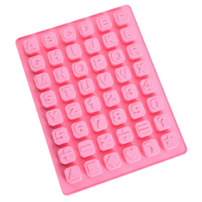 Khuôn silicon làm bánh, rau câu, socola 24 chữ cái, 10 số, ký tự - Mã số 1136